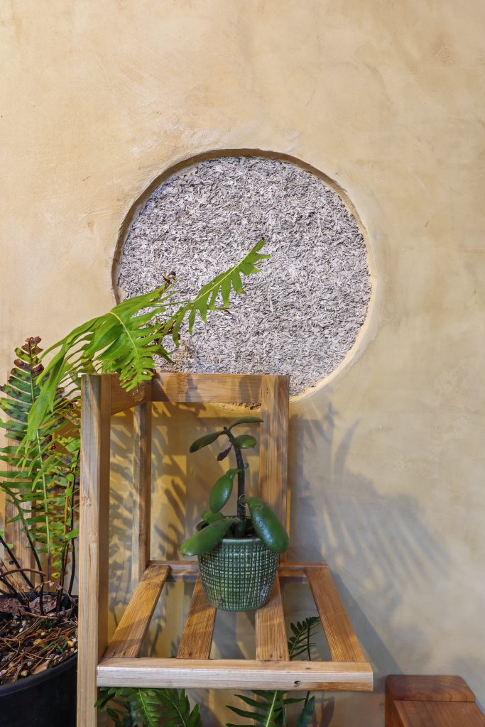 Hazelbrook Hemp House Hempcrete reveal detail