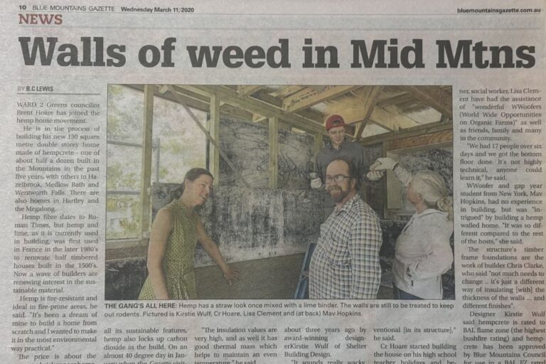 Blue Mountains Gazette Mar 2020 Walls of weed