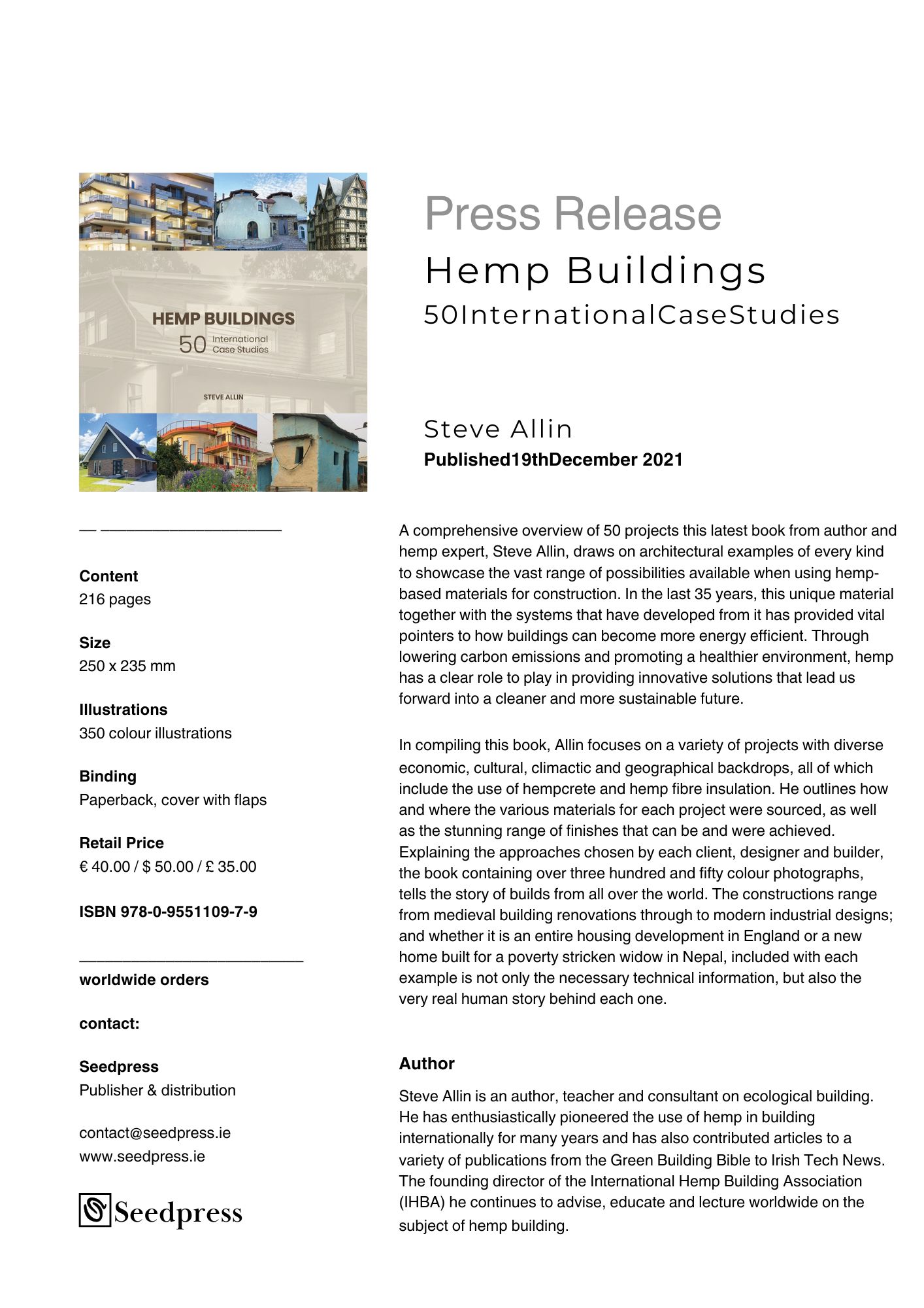 Hemp Buildings
50 International Case Studies