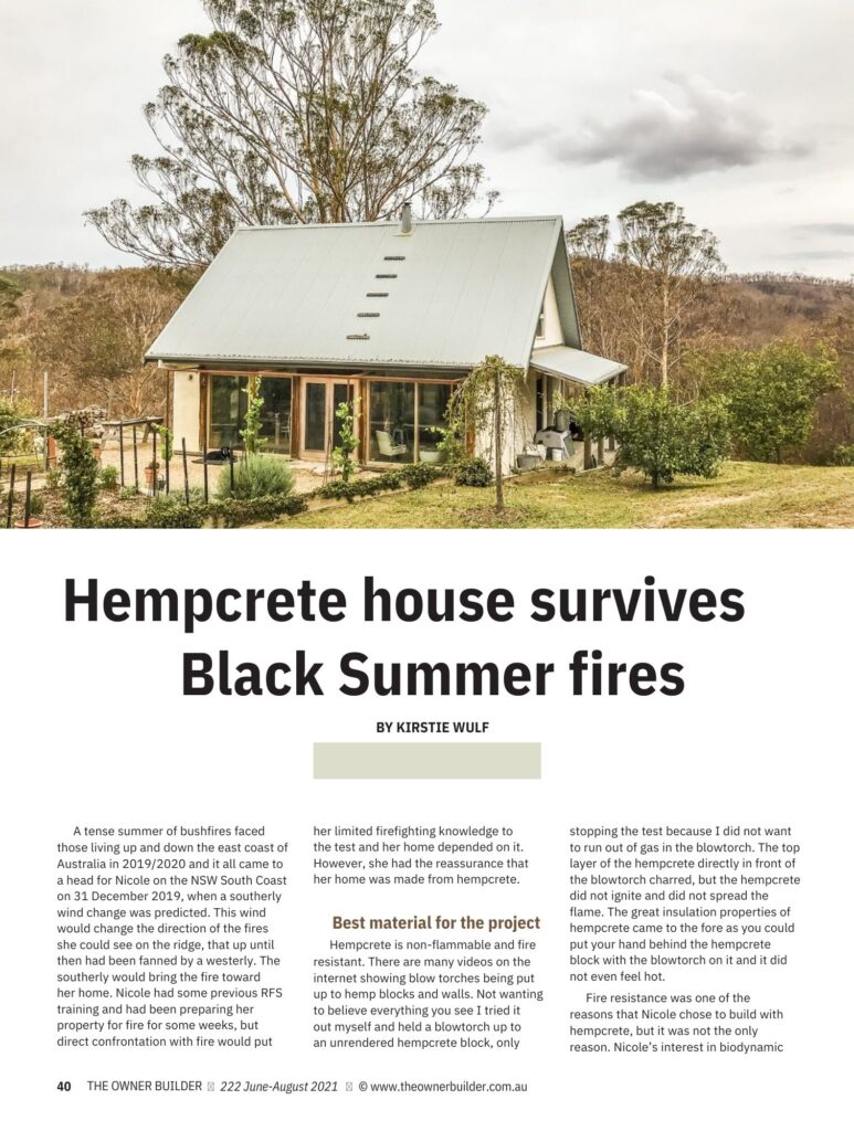 Hempcrete house survives Black Summer fires 40 by SBD