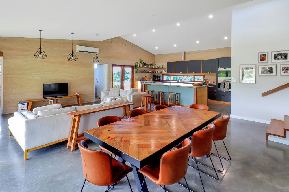 Photo by SBD Wingham Hemp House Mid north NSW living dinning by SBD