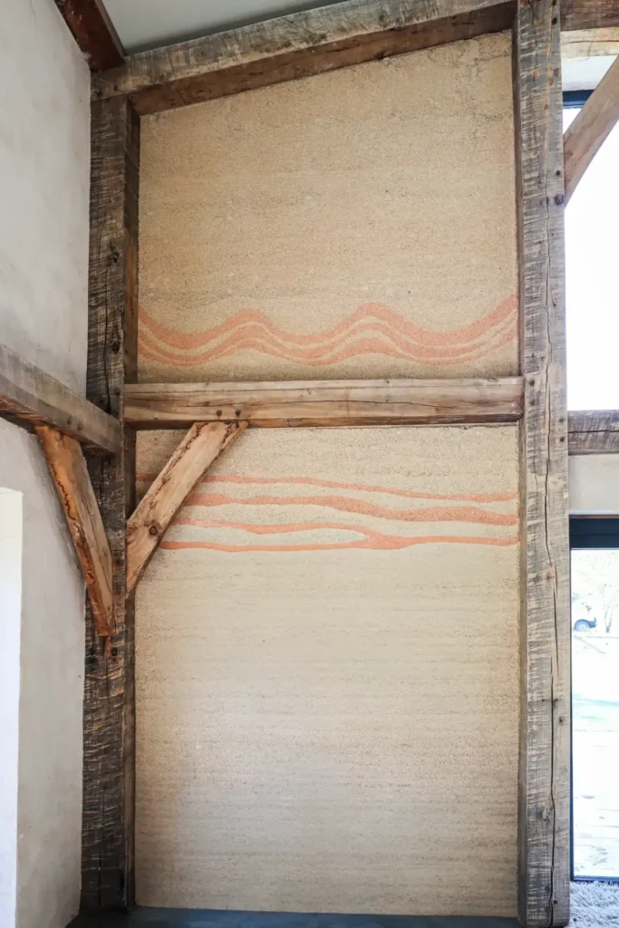 shelter duilding design hemp barn house feature wall by SBD