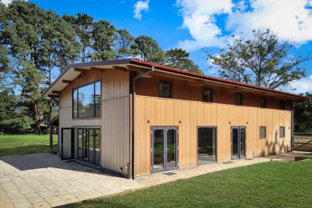 shelter duilding design hemp barn house side north by SBD